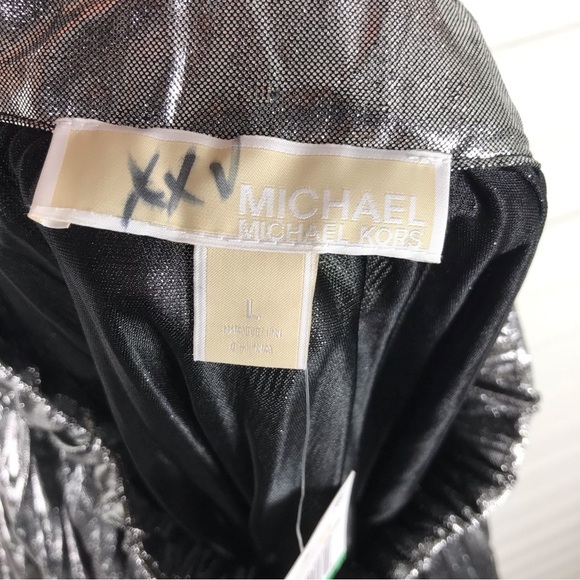 MICHAEL Michael Kors Metallic Foil Pleated Midi Skirt - Picture 7 of 7